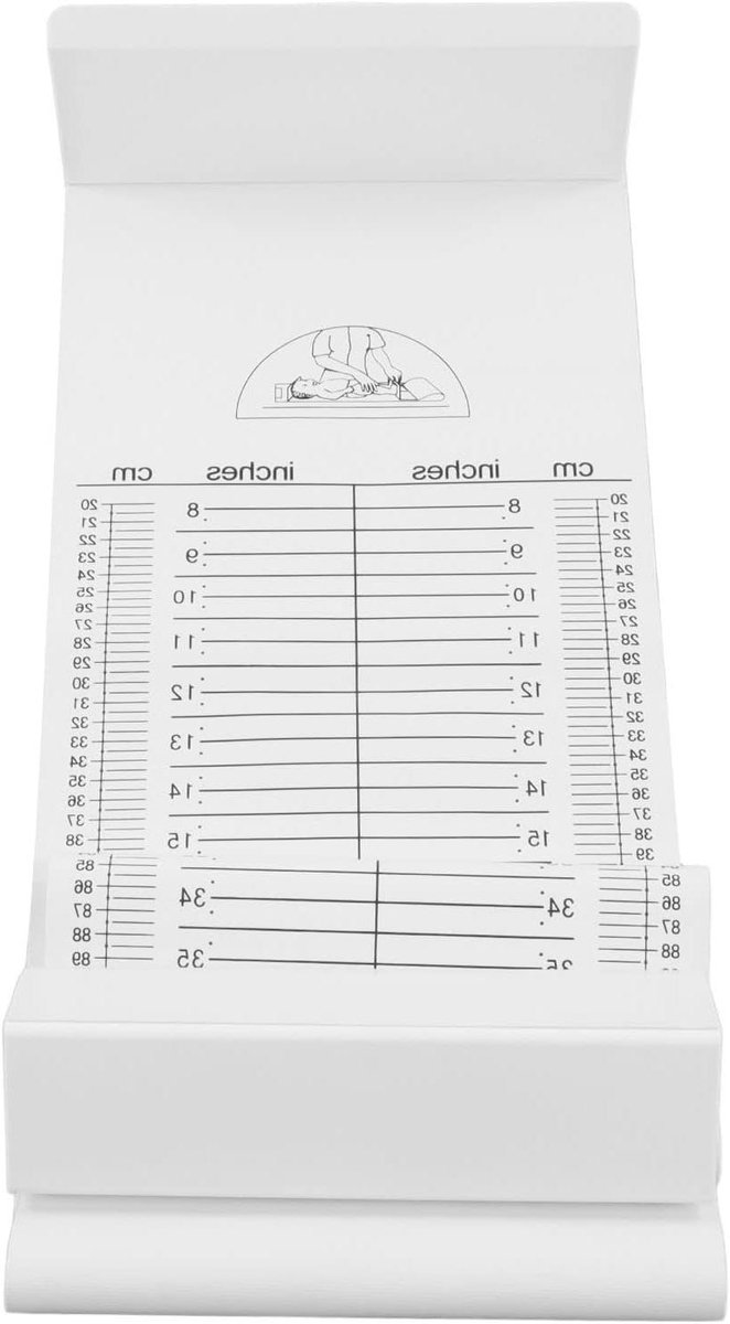 Baby Groeimeter - Hoogte Meetmat Babymeetinstrument - Babygroei Volgen - Opvouwbaar Formaat - N.v.t. - Wit