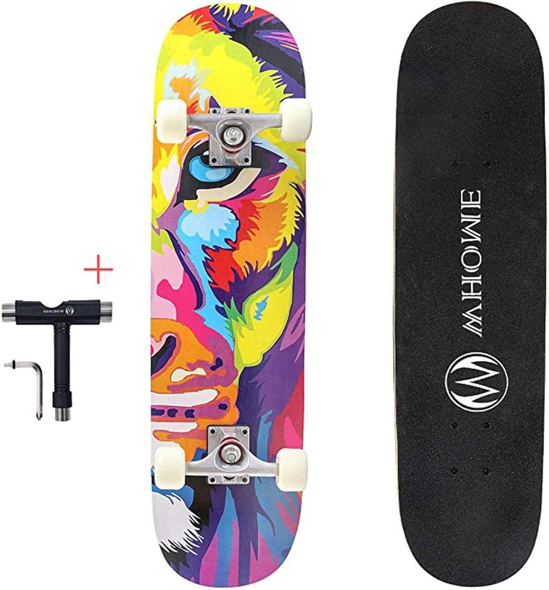 Compleet Skateboard Street Longboard Straat Tricks Dubbel Kick Concave 31 Inch Niet Gespecificeerd