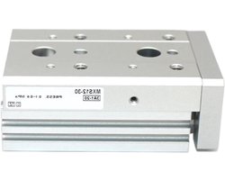 Tafelgeleidingscilinder - Luchtschuiver - Machineonderdeel - Variabele slag - MXS12L - Zilver