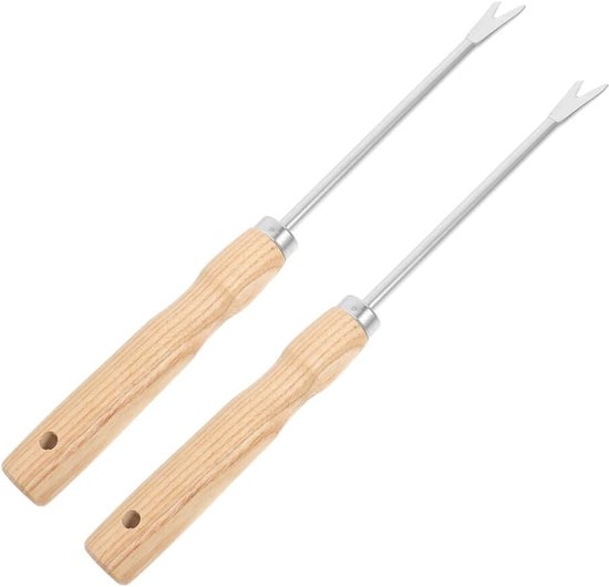 Wiedgereedschap met Houten Handvat - Onkruidsteker Tuin - Tuinieren Onkruid Verwijderen - Dubbelzijdig Ontwerp - 30 cm - Diverse Kleuren — afbeelding 3