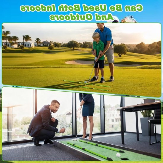 Praktische Golf Display Sticks met Opbergtube voor Training, Correcte Houding en Richting Weergave - 2 Stuks Fiberglas Golfclubs Accessoires — afbeelding 3