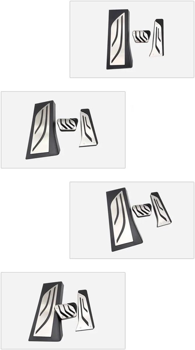 Auto Pedaalhoezen - Interieur Accessoires - Verbeter Rijervaring - Aluminiumlegering - Standaard Maat - Zilver — afbeelding 4