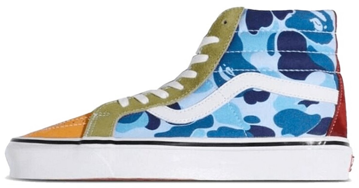 Vans Sk8-Hi DX Bape Multi Camo Blauw