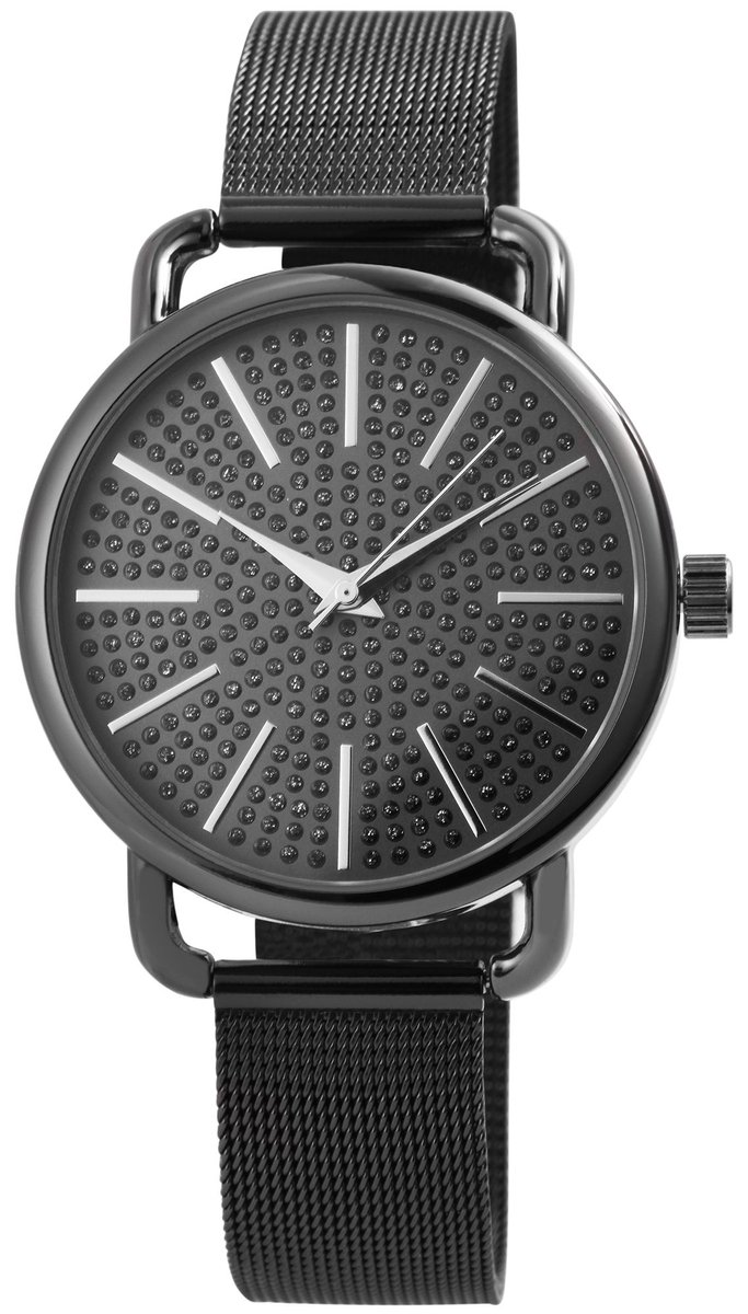 EXCELLANC dameshorloge roestvrij staal 1800137 Excellanc dameshorloge met mesh band