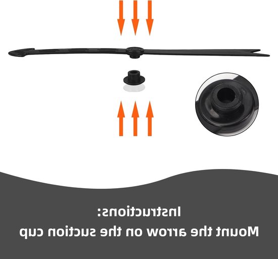 Grote Pijl Spinner 2Pc - Zwart Rood - Afneembaar Kunststof - Voor Spelletjes en Feestjes - ShopVlot — afbeelding 5
