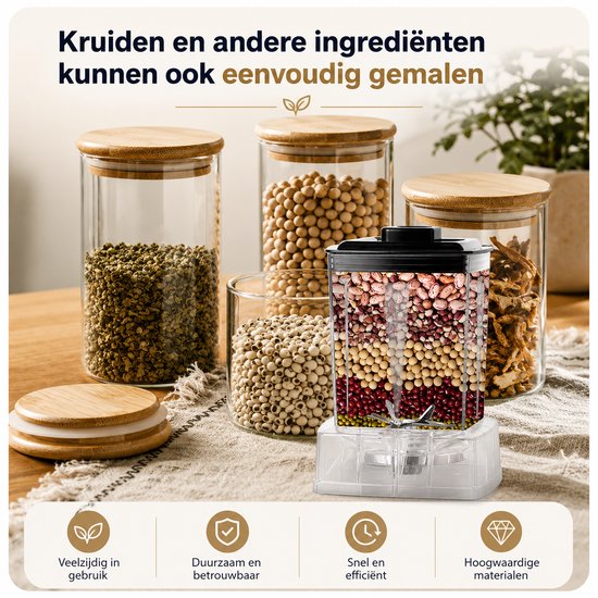 Celestul Blender 800W - Smoothie Maker & Juicer - 2,5L Blenderkan - IJscrusher - Krachtige Tafelblender voor Fruit, Groenten, Shakes en Smoothies — afbeelding 4