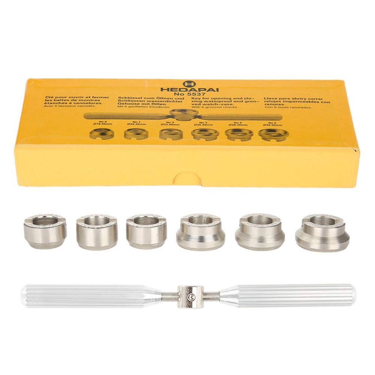 Cosensi - Watch Case Cover - Horloge Reparatie Tool - Duurzaam Stalen Materiaal - 23 x 9,5 x 3 cm - Voor Horlogemakers - Inclusief Gereedschap Set...