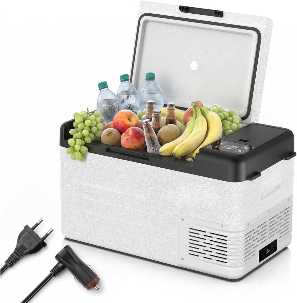 QUOVO® Compressor Koelbox - Koelbox - Elektrische Koelbox - Grijs - 60cm x 32cm x 38cm
