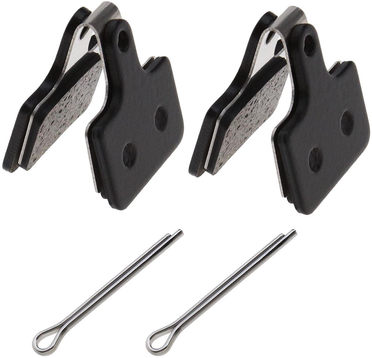 Dailygoods- Remblokken Schijfremmen - 2 Paar Semi-Metalen - Compatibel met Shimano - Afmetingen 26 x 30 x 4 mm - Inclusief Positioneringspennen/Bevestigingsclips - Zwart - Fietsremmen