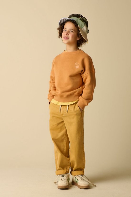 Donkergele Herringbone Broek