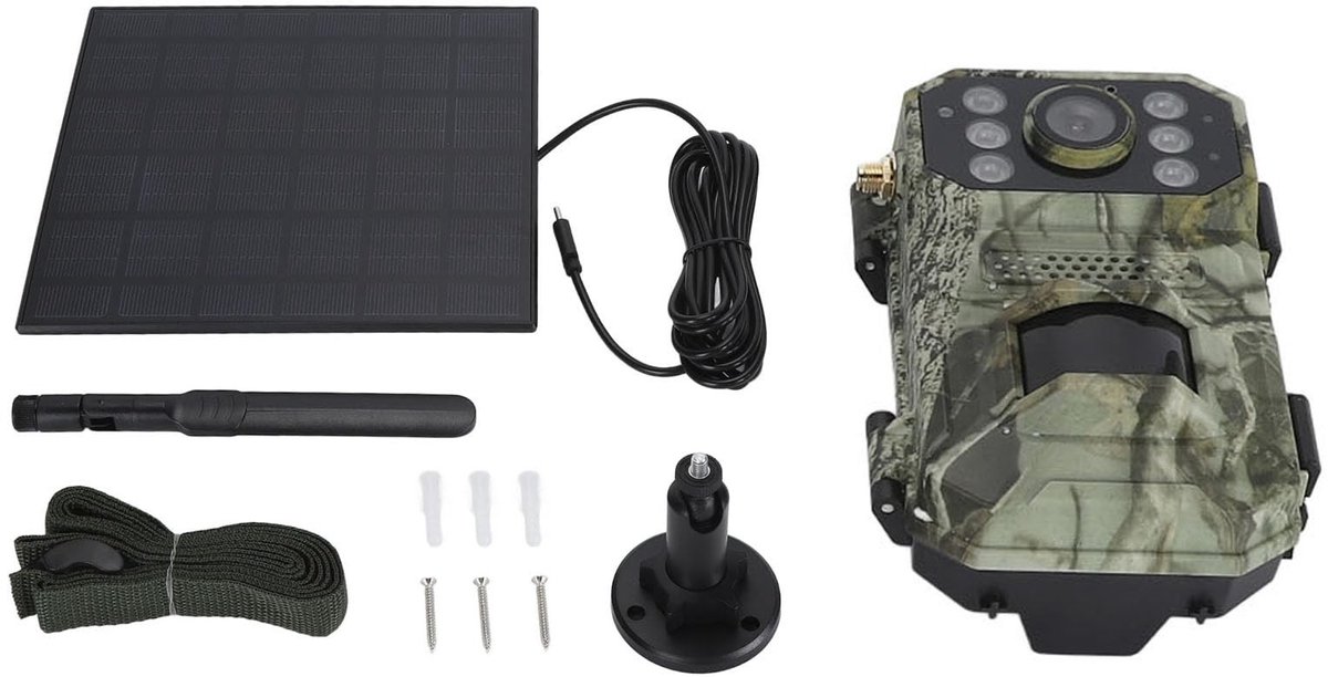 Dailygoods- Wildlife Camera 4K 14MP - 4G LTE - Bewegingsdetectie - Nachtzicht - Groothoek 120° - Waterdicht IP66