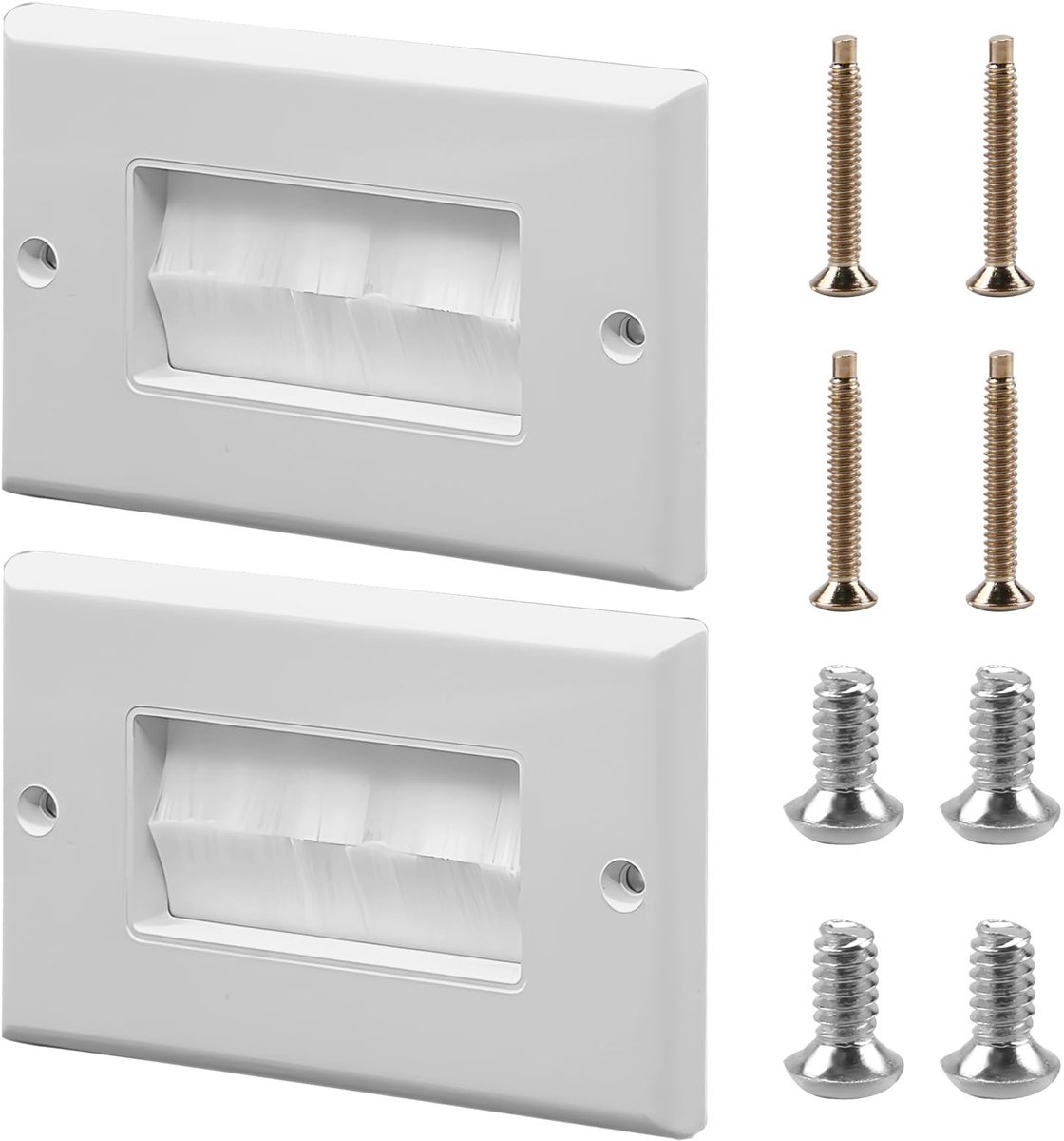Dailygoods- Kabeldoorvoer Elegante Afdekking - Afdekkap Kabeldoorvoer - Onderplaatinstallatie - Hoogwaardig Kunststof - 120 x 70 mm - Geschikt voor Professionals