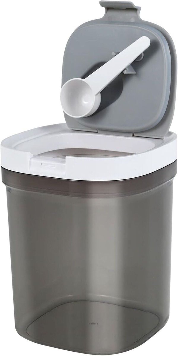 QTTVBTNA – Koffieblik - Voedselopslagcontainer - Luchtdichte Sluiting - Stapelbaar Ontwerp - BPA-vrij Kunststof - Ruimtebesparende Organisatie - 1300ML - 1 Stuk