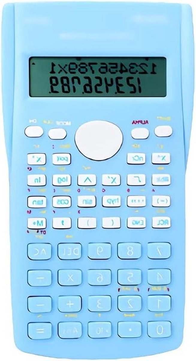 Rekenmachine 12 Cijfers - Zakrekenmachine Batterij - Studie en Examens - Twee-regelig display - Groot display - Wit