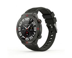 Zyon Wear Hydra - Smartwatch - 1.39 Inch HD Display - Uniek Design - Zwarte Metalen & Siliconen Bandje