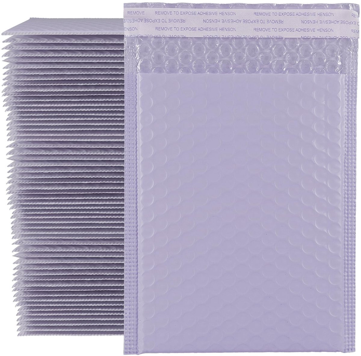 JHUBERS- Bubbelenveloppen 60 stuks - Waterdichte verzendzakken - Gewatteerde enveloppen - Lichtgewicht poly mailers - Zelfsluitend - 18 x 15 cm