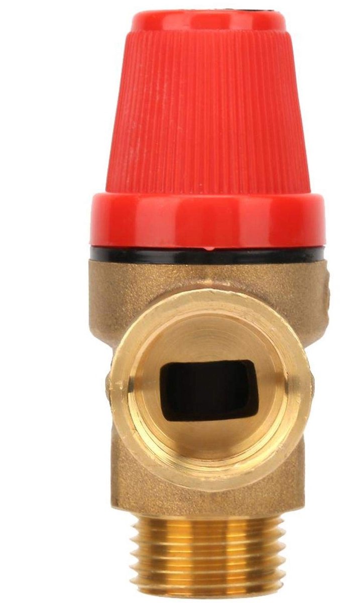 BRENZOOS- Veiligheidsklep Sterk Rond DN15 - Drukveiligheidsklep - Draadverbinding G 1/2'' - Geschikt voor 3Bar/6Bar - Waterdicht - Hoogwaardige constructie - Drukventiel