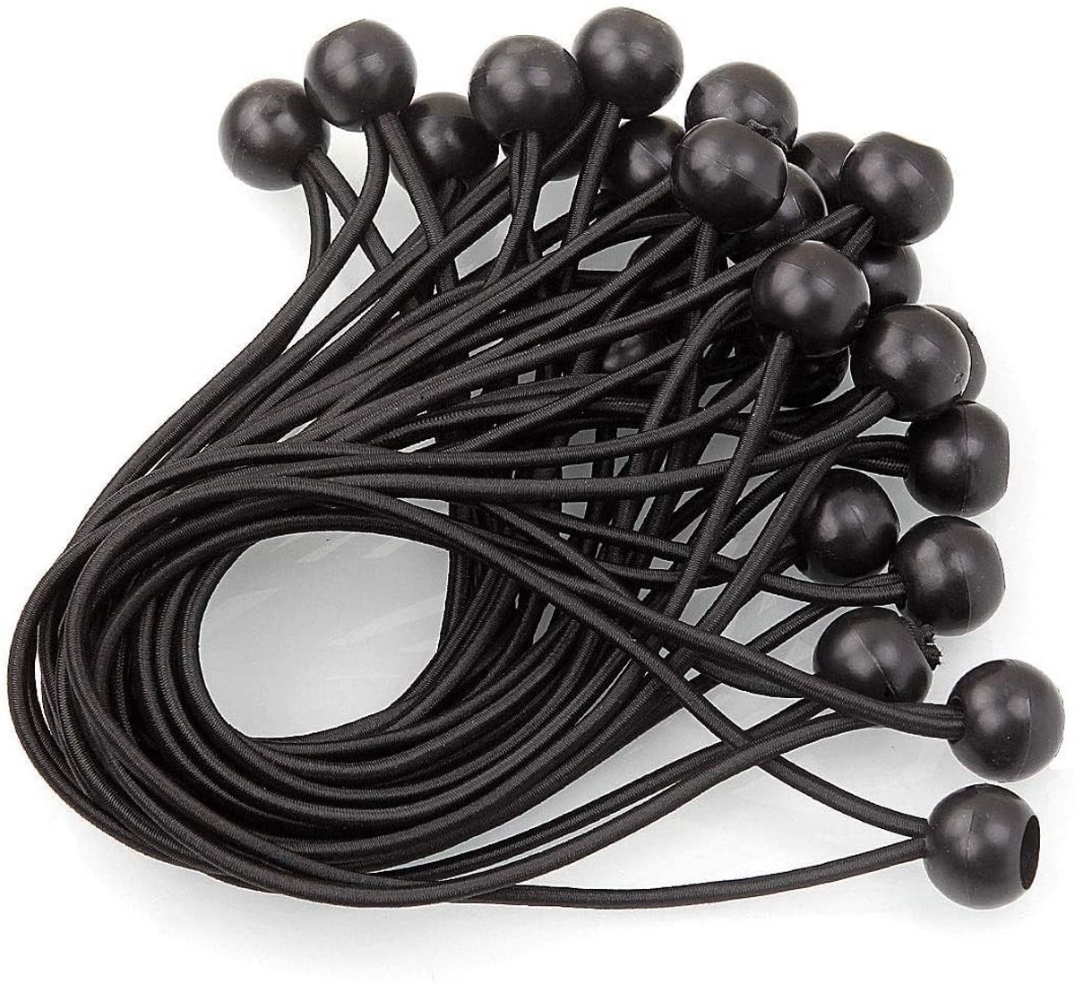 BRENZOOS- Spanbanden Elastisch - 40 Stuks - Sjorbanden - Voor Tenten - Dekzeilen - Camping - Praktisch voor Bevestiging - Elastische Touw