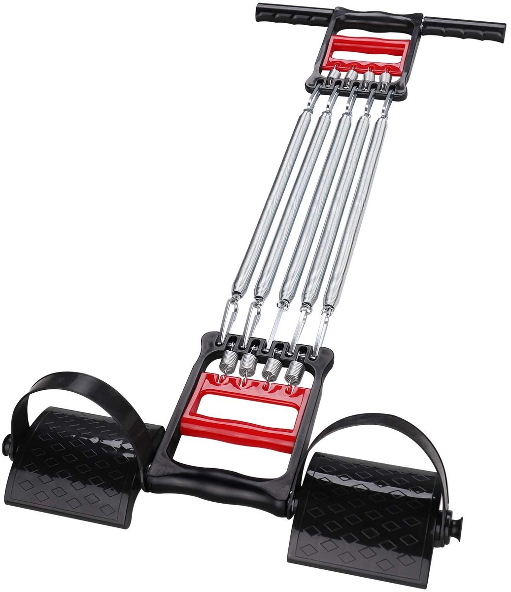 BRENZOOS- Borstverlenging Multifunctioneel - Fitnessapparatuur - Klemmen - Handoefeningen - Elastisch Voetpedaal - Koolstofstaal - 1,5 kg - Fitnessapparaat