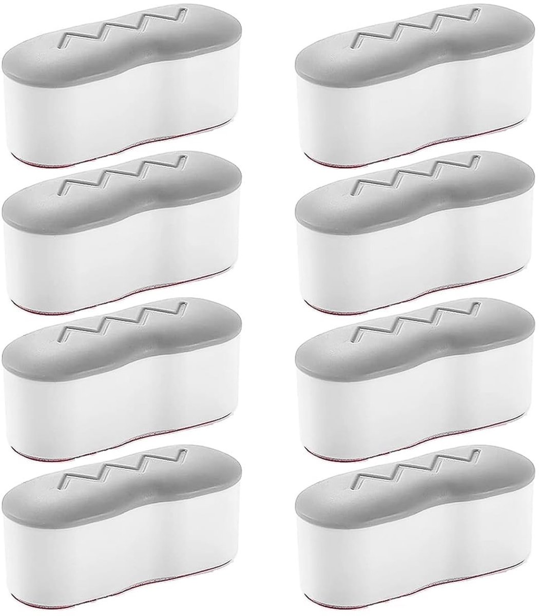 BRENZOOS- Toiletbrilbuffer 8-delig - Zelfklevende Bumper - Duurzaam ABS - Zacht TPE - 4,5 x 2 cm - Voor Thuis/Hotel/School - Toiletbuffer
