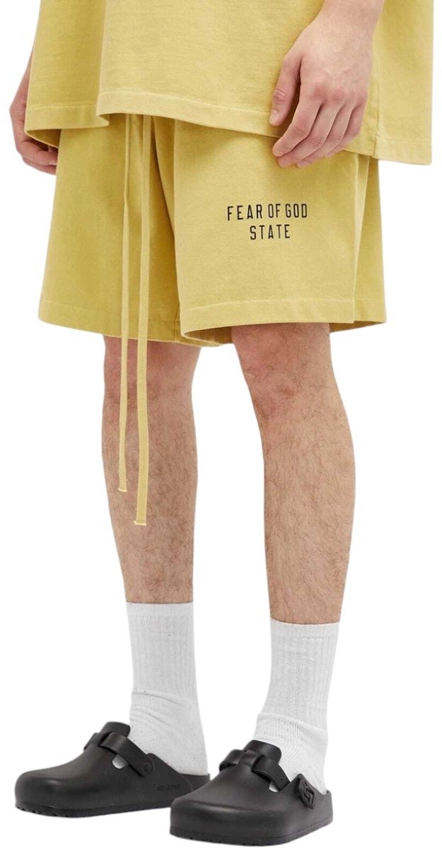 Fear Of God Korte Broek Geel Jersey Amber