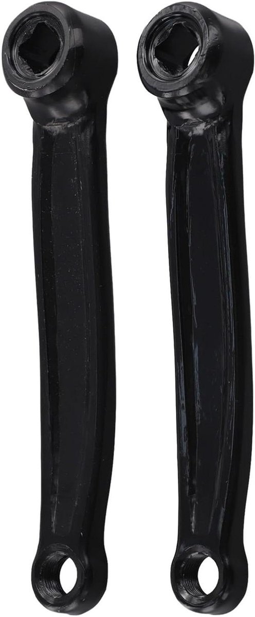 Hometrainer Crankstel - Fietsonderdeel - Binnen Fietsen - Robuuste IJzerconstructie - 165mm Lengte - Zwart