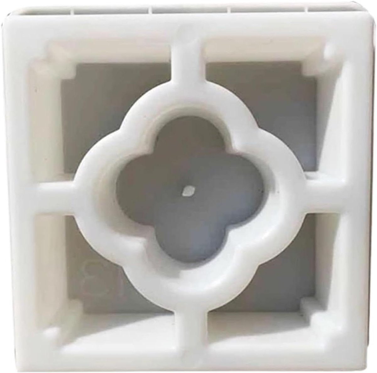 Betonmal Tuinpad - Stoeptegel Vorm - Terrassen Aanleggen - Herbruikbaar Plastic - 30x30x7 cm - Wit