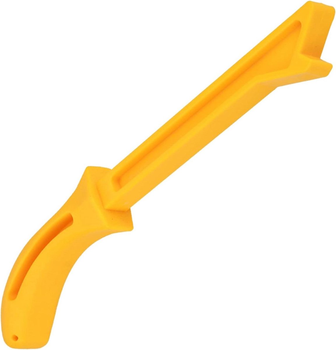 Duwstok - Veiligheidshulp - Houtbewerking - Ergonomisch Handvat - 28cm Lengte - Geel