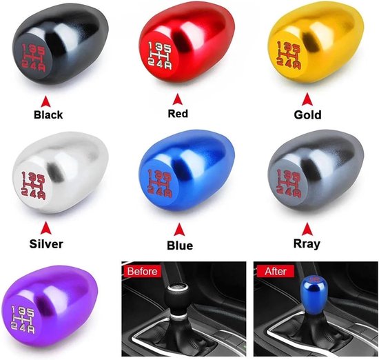 Schakelpook Knop - Versnellingspook Handgreep - Comfortabel Rijden - Universele Pasvorm - 15 x 10 cm - Rood — afbeelding 5
