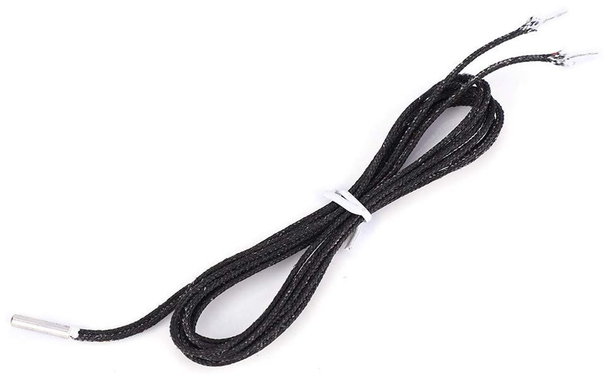 SOUQONE- Temperatuurprobe PT100 - Temperatuursensor - 1m Snoerlengte - 3 mm Sondediameter - Geschikt voor 3D-printer - Betrouwbare technologie