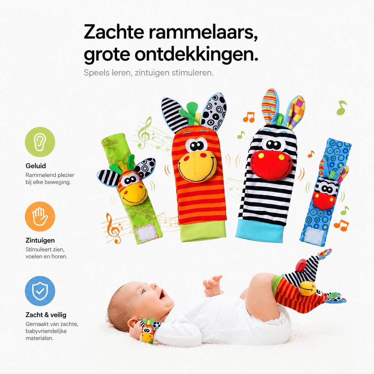 BOTC Babysokken - Beestenbende - Antislip - 0-6 maanden - Babysokjes - Baby Slofjes - Kraamcadeau - Baby Cadeau — afbeelding 3