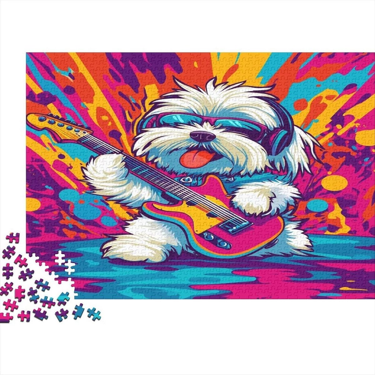 Grappige Hondenpuzzel - Legpuzzel Volwassenen - Ontspanning Concentratie - Hoogwaardig Materiaal - 1000 Stukjes - Kleurrijk