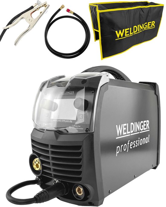 WELDINGER MEW 2002 SYN puls pro 200A poste à souder MIG/MAG pulsé synergique, entraînement à quatre roues