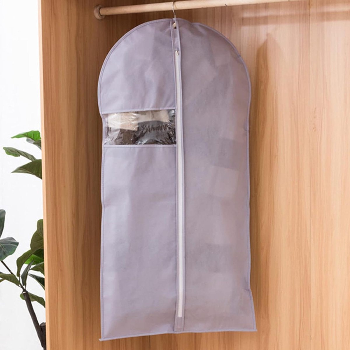 Kledinghoezen Set - Kledingbeschermers - Kleding Opbergen - Ademend Stof - 5 Stuks 120cm - Paars