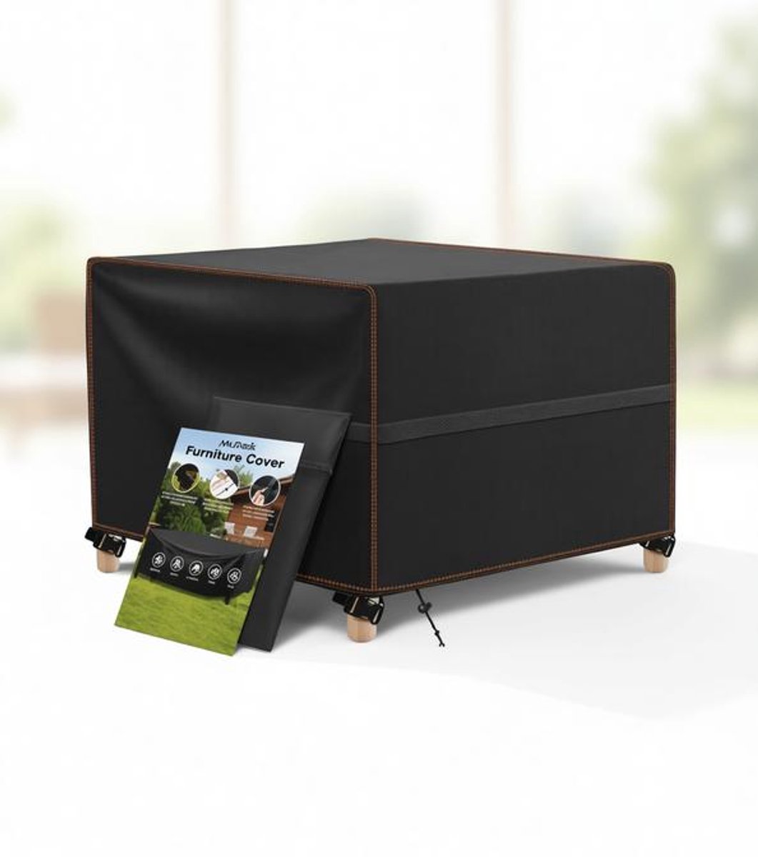 ElleMooi Tuinmeubelhoes 150x150x74 cm - Rechthoekig - Winterbestendig & Waterdicht - 420D Oxfordweefsel met opbergtas