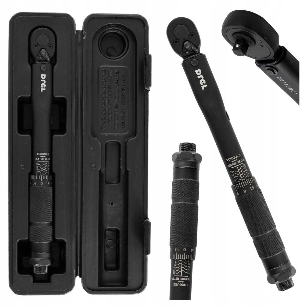 Momentsleutel 1/4" 2-24Nm CR-V 265mm met certificaat en koffer