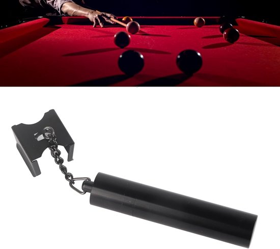 Biljartkrijthouder - Poolkeu Accessoire - Spel Verbeteren - 3-in-1 Multifunctioneel - 10 cm - Zwart — afbeelding 2