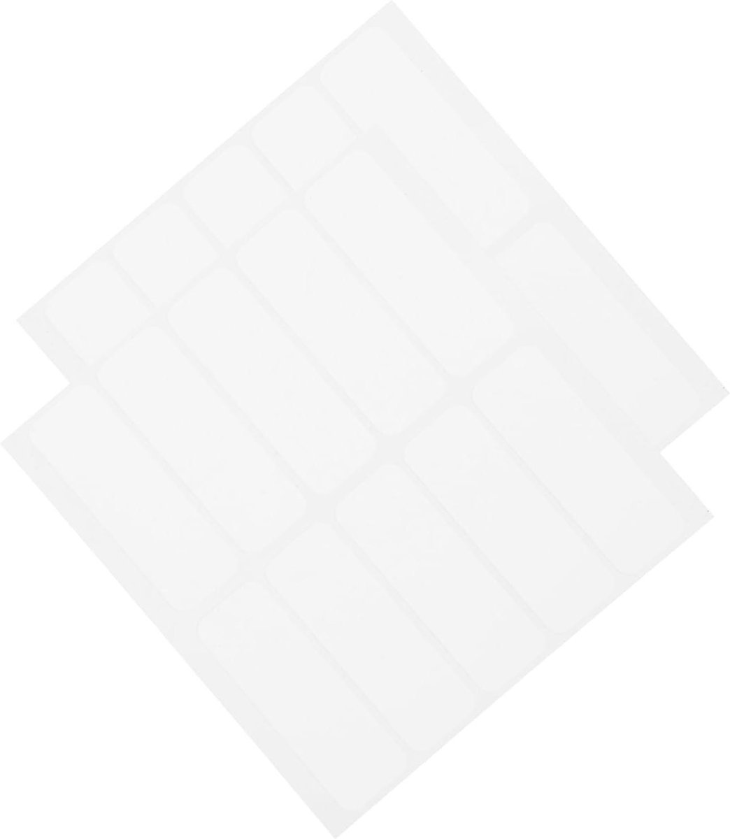 Strijkbare Naamlabels - Stoffen Labels - Kleding Markeren - Gemakkelijk Beschrijfbaar - 20 Stuks - Wit