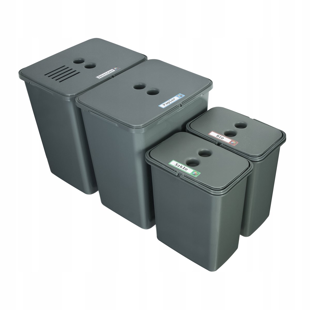FLEXI Afvalscheidingsbakken voor BLUM Lades 80-90cm (2x20L, 2x8L)