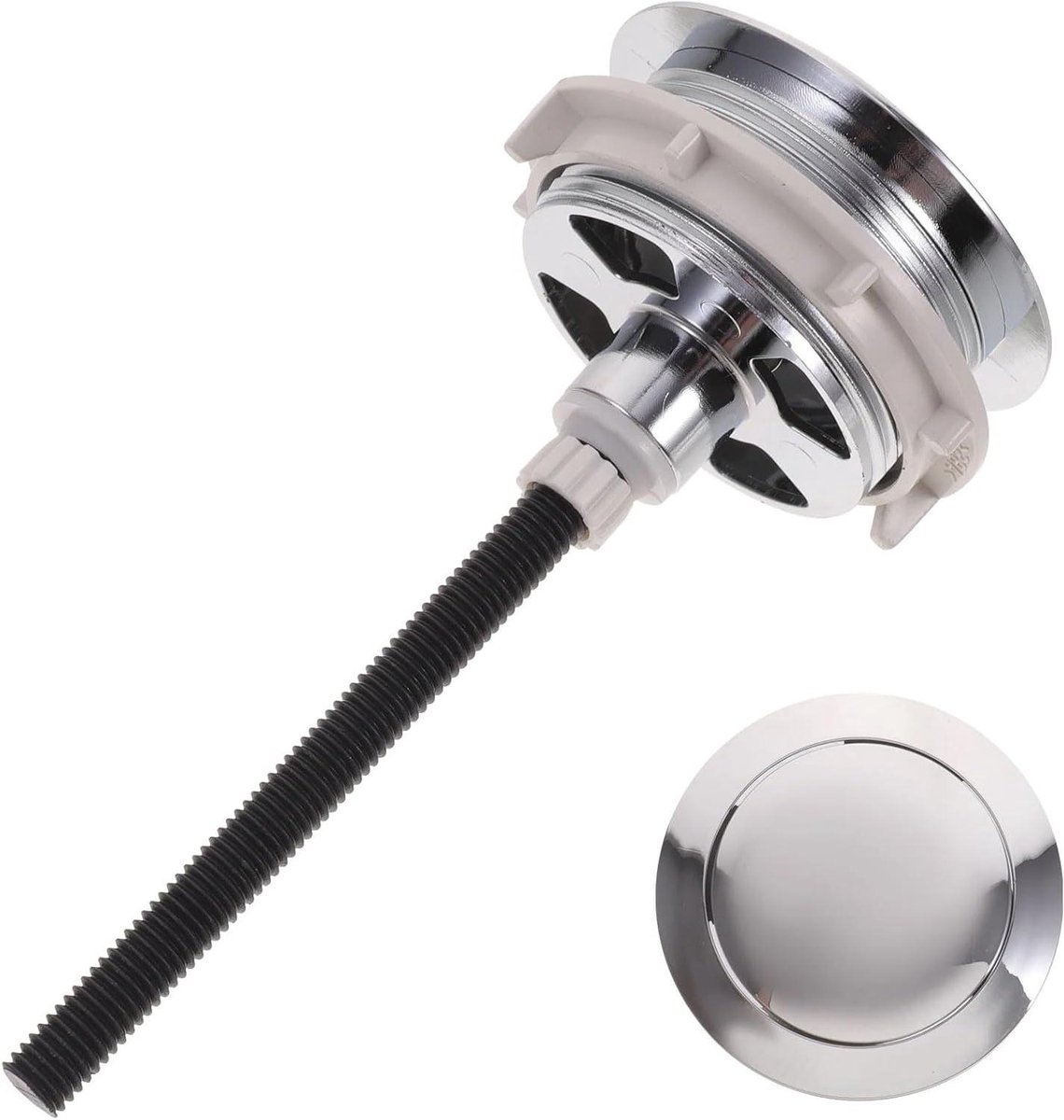 Toilet Spoelknop - Waterbesparende Klep - Water Besparen - Dubbele Spoeloptie - 491 inch - Zilver