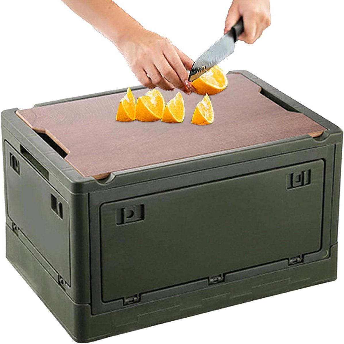 Opbergdoos Outdoor - Kampeerbox Auto - Spullen Organiseren - Opvouwbaar Ontwerp - 44x33x8.4 cm - Groen