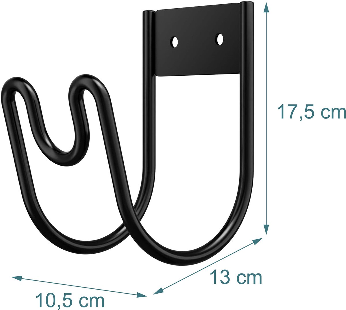 Slanghouder - voor tuinslang - tot 30 meter - zwart – foto 6