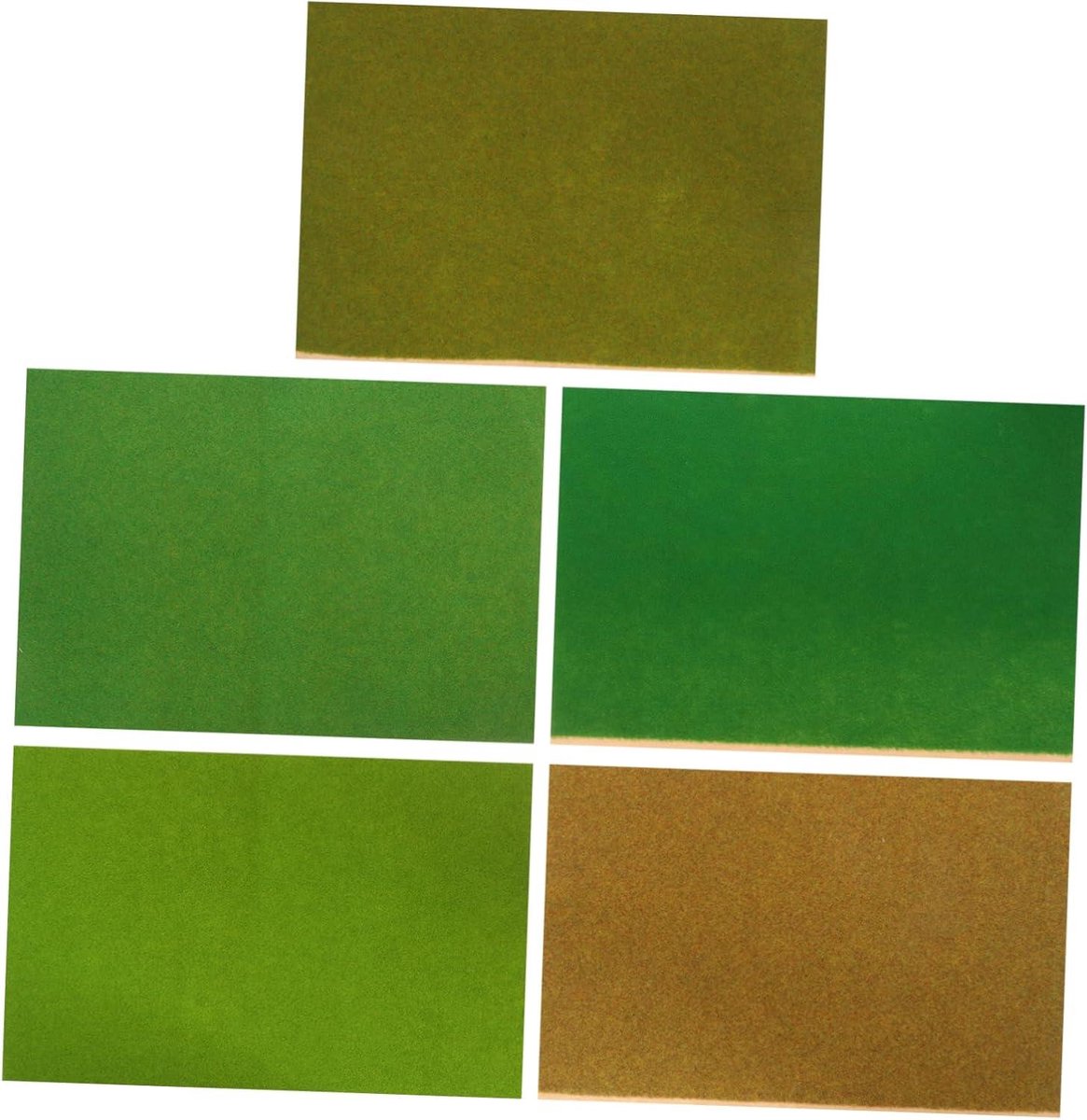 Kunstgras Decoratie - Nepgras Mat - Model Bouw - Realistisch Uiterlijk - 5 Stuks - Groen