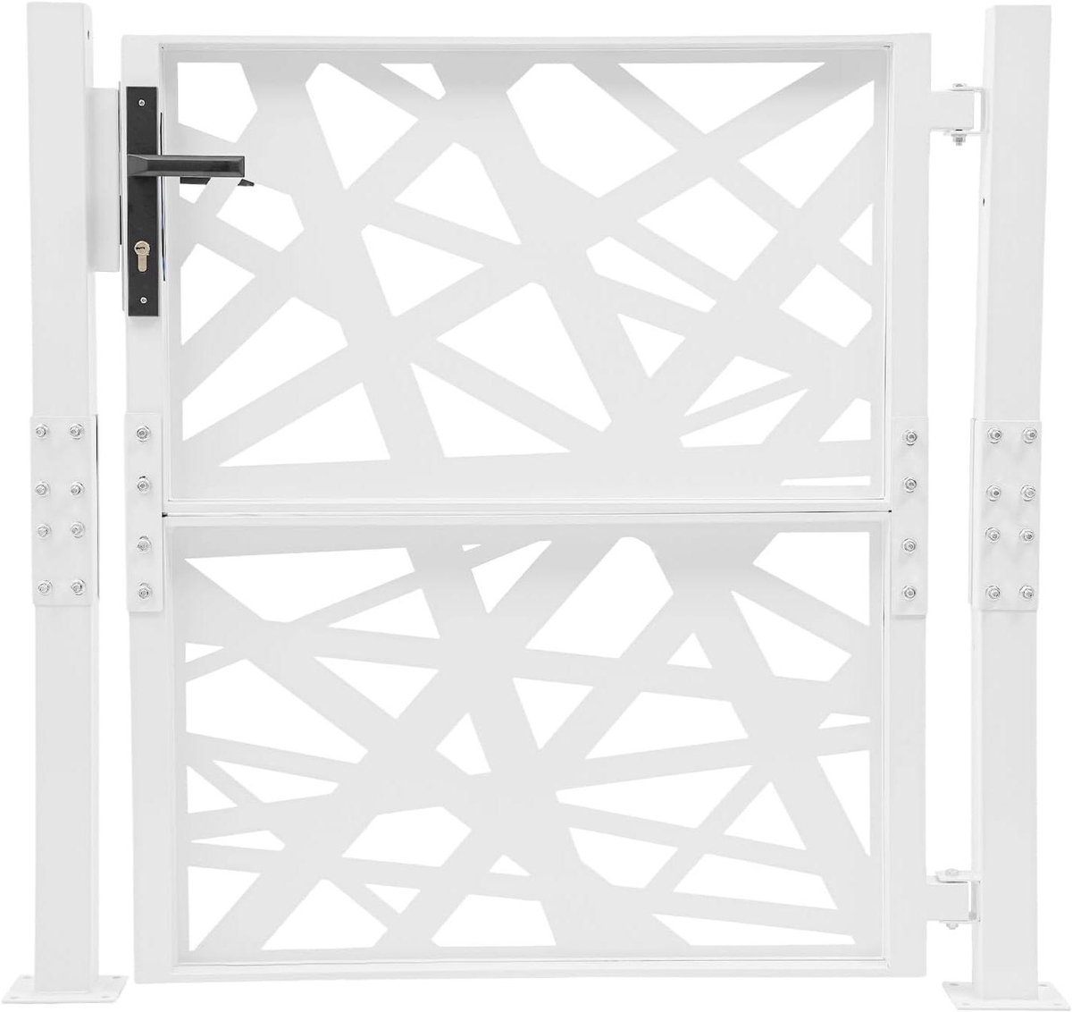 Tuinpoort Staal - Hekwerk Deur - Buitenruimte Afbakenen - Roestbestendig - 105x100 cm - Wi