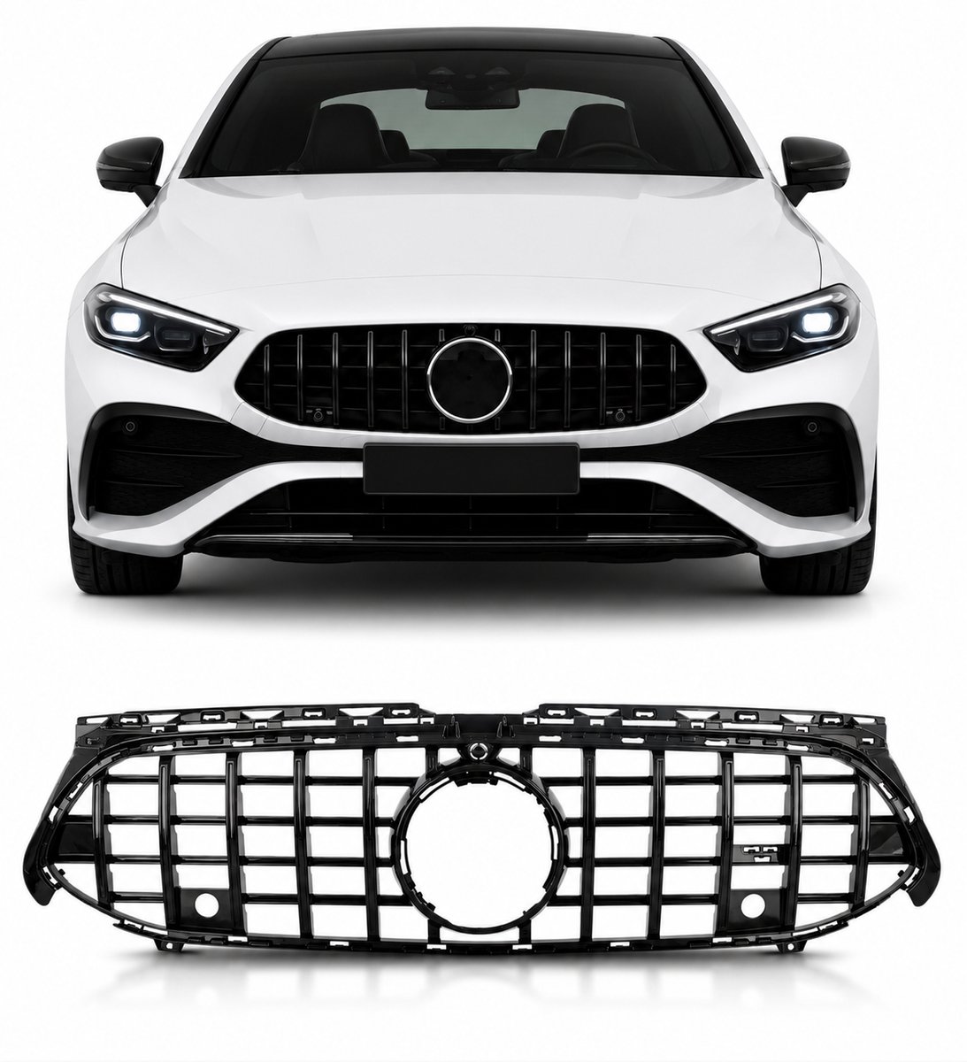 Panamericana GT Grill Glans Zwart Geschikt voor Mercedes A-Klasse W177 V177 Facelift 2023+