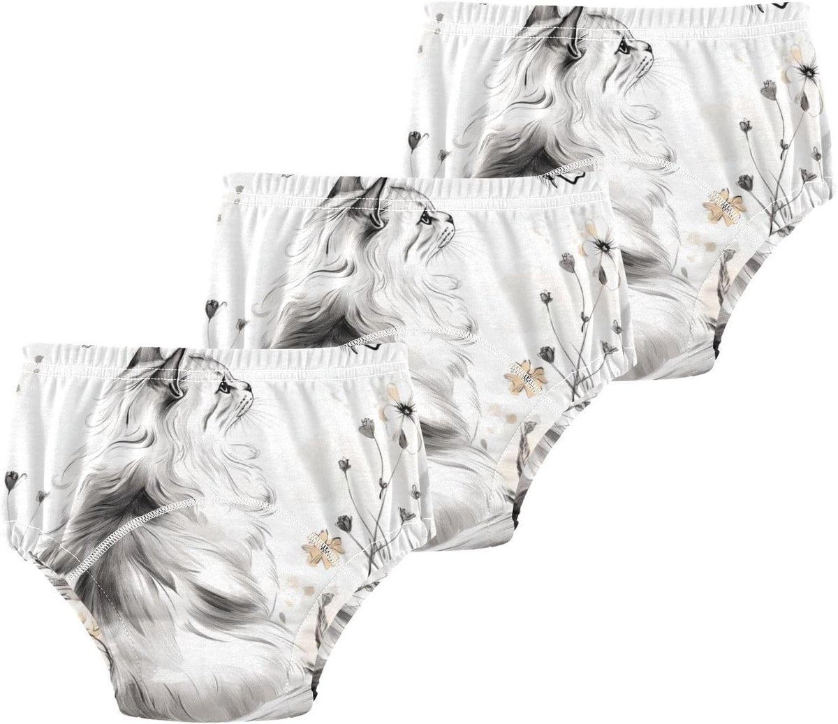 Baby Onderbroek - Zindelijkheidstraining Slips - Zindelijkheidstraining - 6 Absorberende Lagen - 2T - Wit