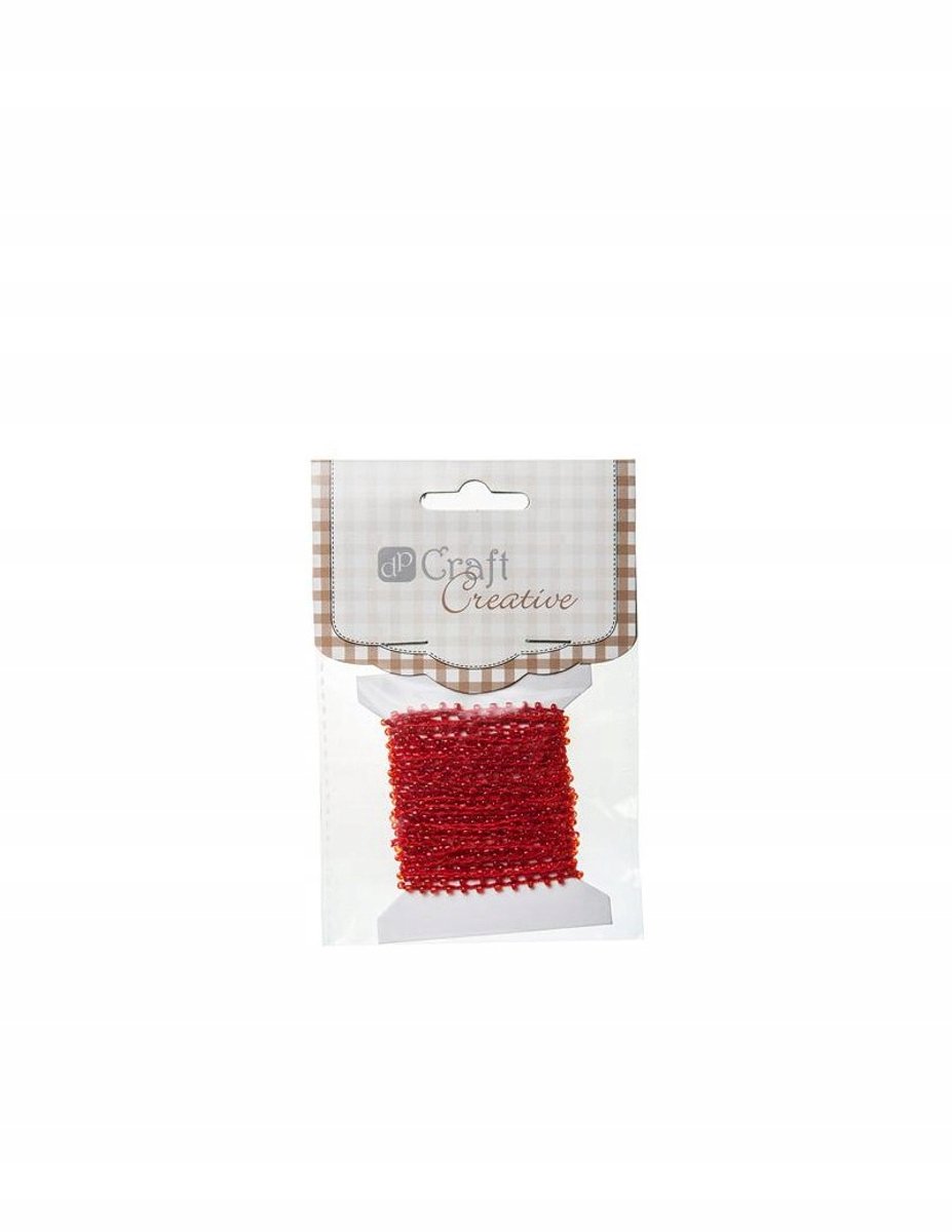 Kerst Kralensnoer 4,5m - Decoratief Rood