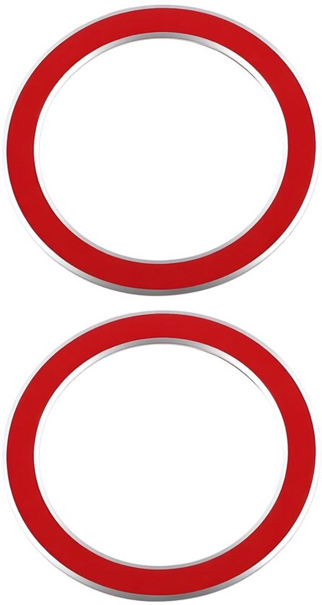 Allecto - Start Stop Knop Ring Trim Cover - 2 Stuks - Rood - Voor Bmw