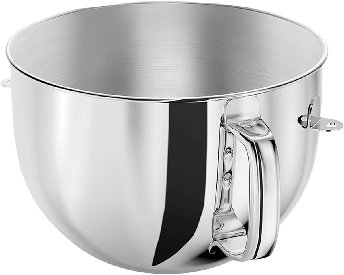 Mixer Kom - Mengkom RVS - Voedsel Bereiden - Vaatwasser Veilig - 6QT Capaciteit - Zilver