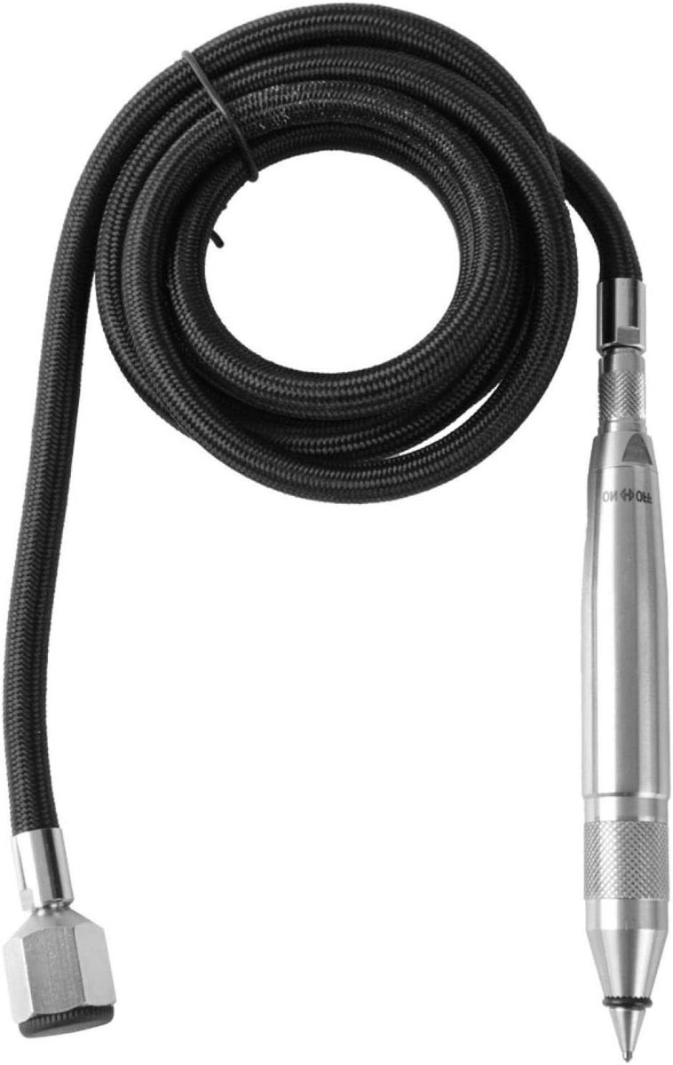 Graveerpen set - Metaal graveerder - Materialen markeren - Lucht aangedreven - 1 mm diep - Grijs